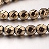 Electroplate Non-magnetic Synthetic Hematite Beads Strands G-F300-13-06-1