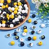 Unicraftale 120Pcs 8 Styles Senior Year Theme Printed Wooden Beads WOOD-UN0001-01-5