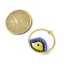 Glass Seed Beaded Evil Eye Pendants PALLOY-MZ00532-03-2