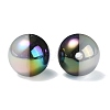 UV Plating Rainbow Iridescent Opaque Acrylic Beads X-OACR-C007-01G-3