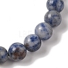 8mm Round Natural Blue Spot Jasper Braided Bead Bracelets BJEW-C067-01B-15-3