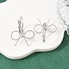 Bowknot Brass Leverback Earrings EJEW-A150-04A-P-2