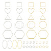 40Pcs 16 Style Alloy Linking Rings FIND-PJ0001-27-2