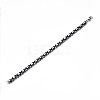 Ion Plating(IP) Two Tone 201 Stainless Steel Byzantine Chain Bracelets BJEW-S057-95A-2