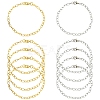 10Pcs Iron Cable Chain Bracelets IFIN-YW0004-03G-2