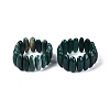 Oval Natural Agate Beaded Stretch Bracelets for Women Men G-Q601-23D-1