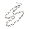 8MM 304 Stainless Textured Oval Link Chain Necklaces SA-CBA725A-26P-4