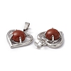 Natural Red Jasper Pendants G-P484-04P-07-3