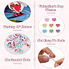 200Pcs Valentine's Day Opaque Acrylic Beads MACR-CW0001-13-5