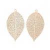 Brass Filigree Big Pendants KK-B064-01KCG-2