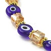5Pcs 5 Style Natural Citrine & Lampwork Evil Eye & Seed Beaded Stretch Bracelets Set BJEW-JB09616-02-4