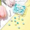 70Pcs Rubberized Style Acrylic Beads MACR-FS0001-71A-8