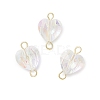 Faceted Clear Glass Connector Charms PALLOY-JF04115-01-1