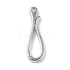 Rack Plating Brass Hook Clasps X-KK-E073-01P-1