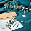 SUNNYCLUE DIY Gemstone and Leaf Dangle Earring Making Kit DIY-SC0018-94-5