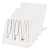 Transparent Acrylic Slant Back Necklace Display Stands EDIS-WH0022-04B-1