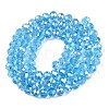 Electroplate Glass Beads Strands EGLA-A044-T6mm-B08-3