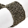 Natural Pyrite Beads Strands G-J002-19-2