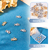 8Pcs 2 Colors Glass Charms KK-TA0001-77-4