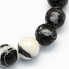 Natural Zebra Jasper Round Beads Strands G-S174-8mm-1