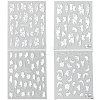 4Pcs 4 Styles Flower Pattern Self Adhesive PET Nail Art Stickers Decals MRMJ-SP0001-22-7