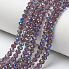 Electroplate Glass Beads Strands EGLA-A034-T4mm-I09-1