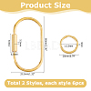6Pcs Brass Locking Carabiner KK-HS0015-85B-2