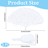 Plastic & Feather Fan Display Decoration AJEW-CY0002-58-2