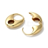 Rack Plating Brass Oval Hoop Earrings EJEW-L224-84G-2