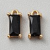 Golden Plated Brass Cubic Zirconia Charms ZIRC-WH0015-01G-11-1