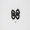 Alloy & Glass Dangle Stud Earrings FS-WG3D9CC-05-1