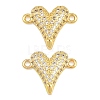 Brass Micro Pave Clear Cubic Zirconia Connestor Charms CU-CBAB3AD-02G-02-1