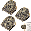 3 Bags Tibetan Style Zinc Alloy Decorative Binder Clips FIND-CP0004-02-1