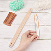  2Pcs 2 Style Wood Knitting Looms Shuttles WOOD-NB0002-30-4