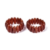 Oval Natural Agate Beaded Stretch Bracelets for Women Men G-Q601-23G-1