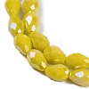 Opaque Solid Color Electroplate Glass Beads Strands EGLA-N013-P8mm-B06-3