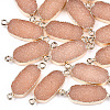 Electroplate Druzy Resin Links connectors RESI-S366-07E-1