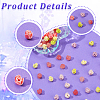 100Pcs 4 Colors Synthetic Coral Beads CORA-PA0001-03-6
