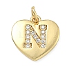 Brass Micro Pave Clear Cubic Zirconia Pendants KK-D229-01G-14-1