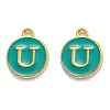 Golden Plated Alloy Enamel Charms ENAM-Q437-15U-1