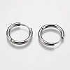 Tarnish Resistant 201 Stainless Steel Huggie Hoop Earrings Findings STAS-F149-33P-B-1