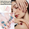 Olycraft 12Pcs 6 Colors Imitation Metal Line Nail Art Stickers MRMJ-OC0003-93-6