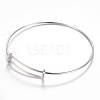 Adjustable 304 Stainless Steel Expandable Bangle Making X-BJEW-G515-02P-1