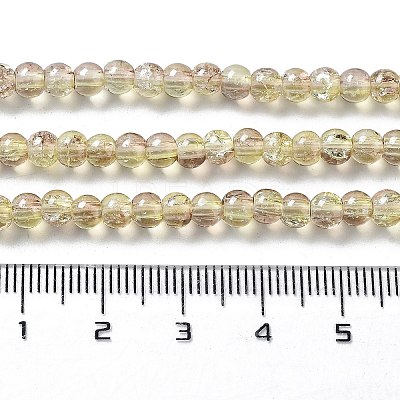 Spray Painted Crackle Glass Beads Strands CCG-Q002-4mm-05-1