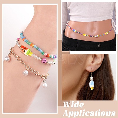 18Pcs 6 Colors Handmade Porcelain Beads PORC-CJ0001-38-1