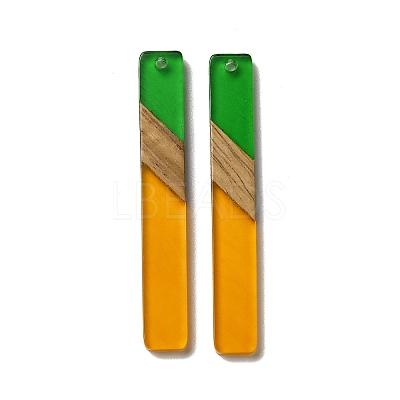 Opaque Resin & Walnut Wood Big Pendants RESI-D060-C-01-1
