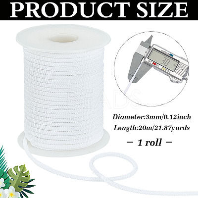 20M Nylon Braided Round Cord OCOR-WH0070-254A-1
