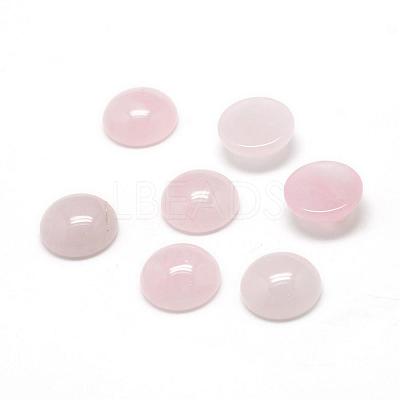 Natural Rose Quartz Gemstone Cabochons G-T020-18mm-09-1