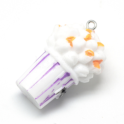Resin Pendants X-RESI-T010-11B-1