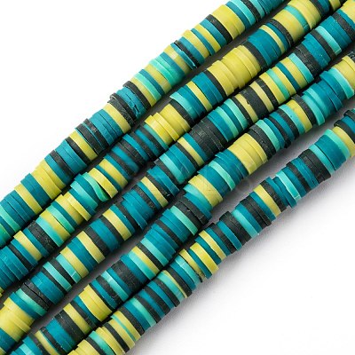 Handmade Polymer Clay Beads Strands CLAY-R089-6mm-T02B-26-1